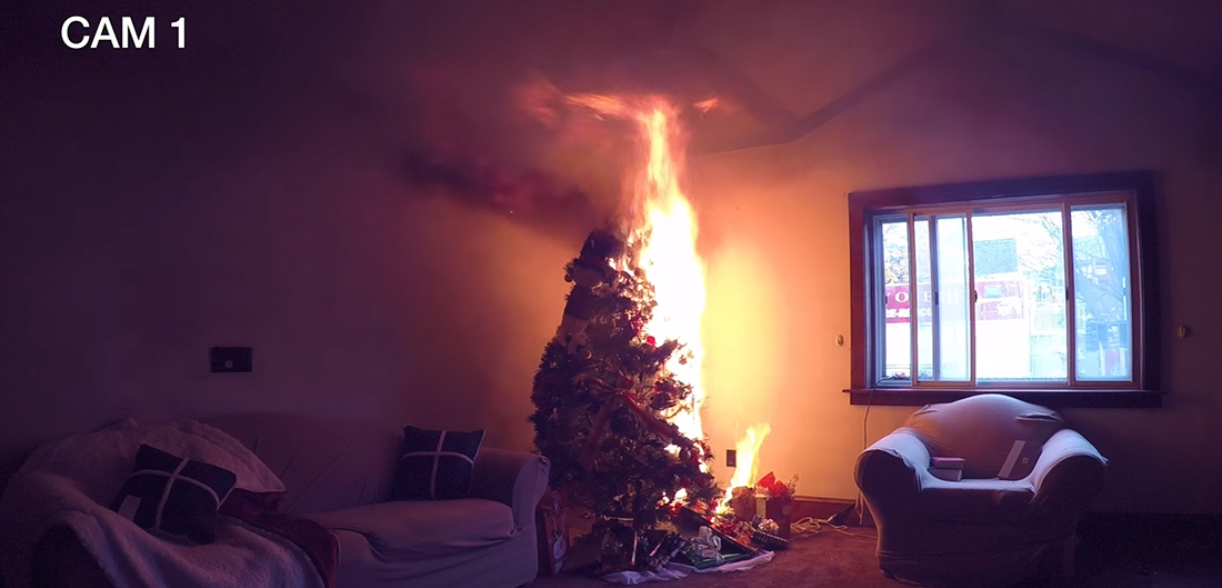 How Quickly Can a Christmas Tree Catch Fire?